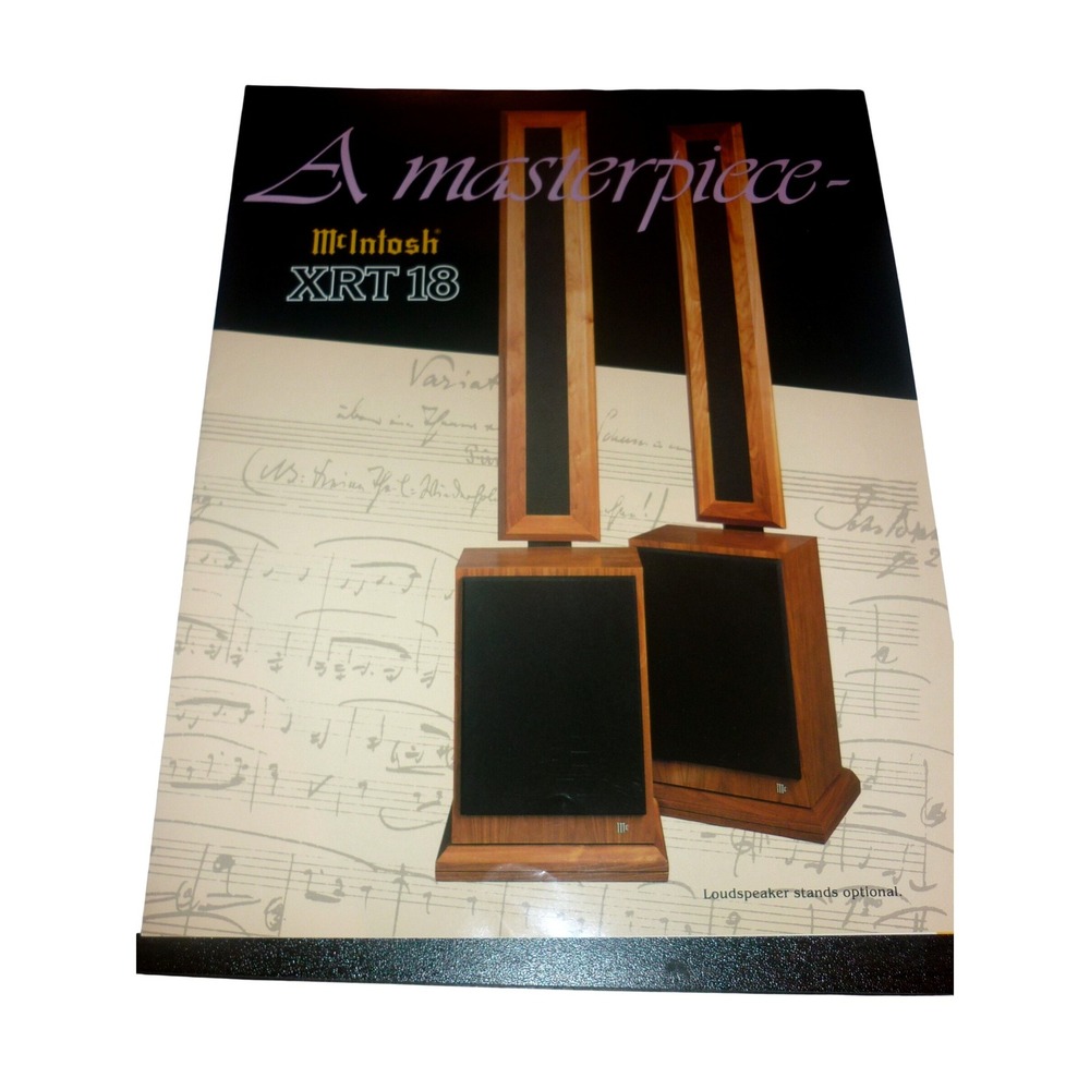 Vintage McIntosh XRT 18 Loudspeaker System Original Sales Brochure Manual